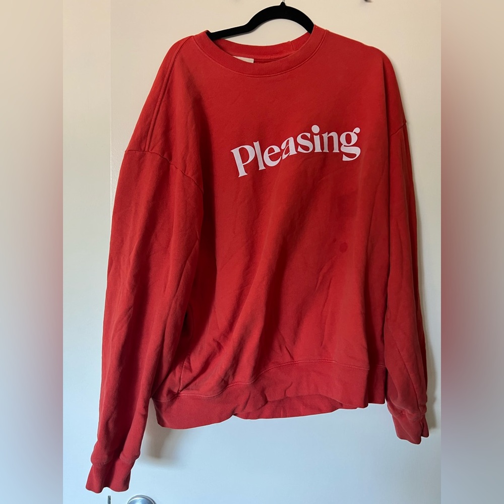 Pleasing Red Logo Sweatshirt